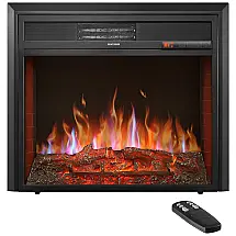 Lareira Elétrica de Embutir A39x55L com Controle Remoto, 1500W, 110v, FLAMESHADE EFW TJ22B, Preto