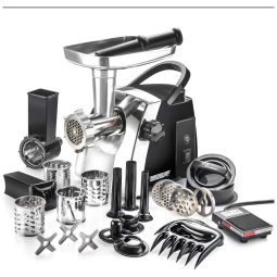 Moedor de Carne Elétrico STX Turboforce, 1200W, 4 Pratos Moagem, Preto 110V