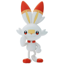 Kit de modelo Bandai Pokémon Scorbunny Quick para montar sem cola, com 20 peças em plástico