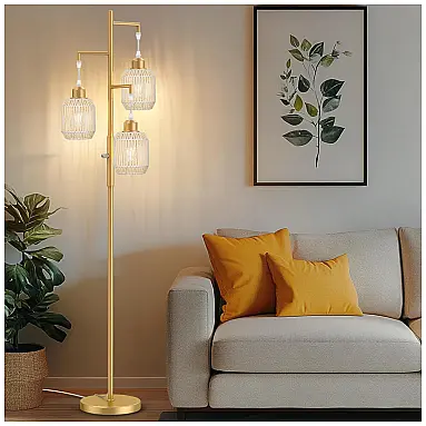Luminária de chão boho regulável