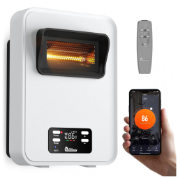 Aquecedor Elétrico Portátil de Parede com Sistema de Aquecimento Duplo e Economia de Energia, 1500W 110V, LDr HeatStyle, Branco