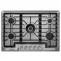 Cooktop a Gás 76cm Inox Empava 5 Queimadores SABAF Selados 49000 BTU Dual Fuel GN/GLP 110V
