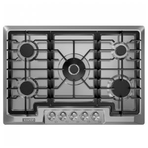 Cooktop a gás 76cm Empava inox 5 queimadores SABAF selados 49000BTU dual fuel GN/GLP 110V