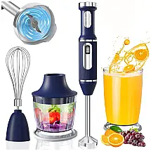 Mixer 4 em 1 com 2 Velocidades e Acessórios, 200W, 110v, KOKEEONE, Azul