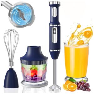 Mixer 4 em 1 com 2 Velocidades e Acessórios, 200W, 110v, KOKEEONE, Azul