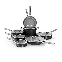 Conjunto de Panelas Ninja NeverStick Ceramic Pro 14 Peças Preto Revestimento Cerâmico Inox Indução