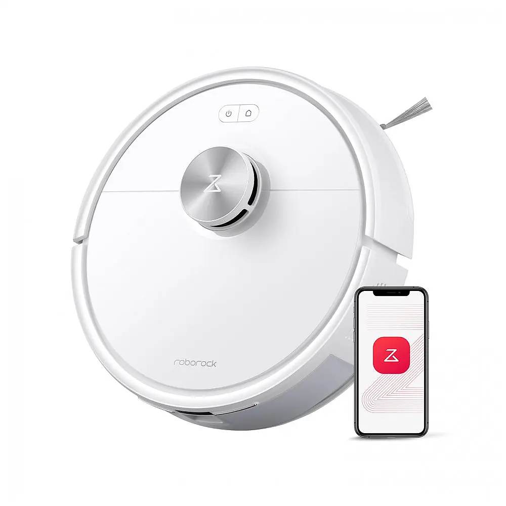Aspirador Robô Roborock Q7 M5 com Mop, Sucção HyperForce de 10.000 Pa, Navegação LiDAR Precisa, Controle por App - Branco