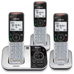 Telefone sem Fio com Secretária Eletrônica, Bloqueio de Chamadas, Identificador de Chamadas, Interfone e Conexão com Celular, 3 Unidades