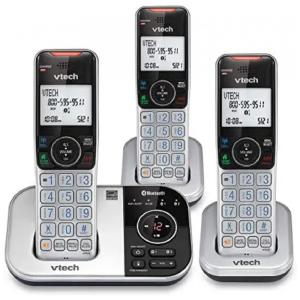 Telefone sem Fio com Secretária Eletrônica, Bloqueio de Chamadas, Identificador de Chamadas, Interfone e Conexão com Celular, 3 Unidades