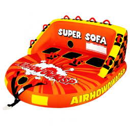 Boia Rebocável para 2 Pessoas, Carga Máx 230 kg com Pontos de Reboque Duplos, Capa de Nylon Grossa e Resistente, Airhowowaqsp