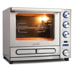 Forno Multifuncional Aço Inoxidável 1500W, 110v, GEMELLI HOME, Prateado