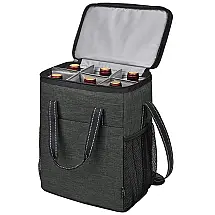 Tirrina Bolsa Térmica Para Transporte de Vinhos até 6 Garrafas, Preta