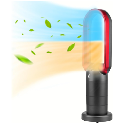 Aquecedor Espacial 1500W e Ventilador Sem Hélice para Casa, Aquecedor Elétrico 29” com Termostato Ajustável, Controle Remoto,OceanLoong