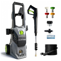 Lavadora de Alta Pressão Elétrica HOTFINE Cinza 2,4 GPM 3500 PSI Mangueira 7 m 1500 W