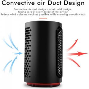 Toyuugo Aquecedor Elétrico 500W Cerâmico Preto 110V