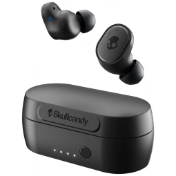 Fones de Ouvido Bluetooth com Estojo de Carregamento, Microfone e Compatível com Apple e Android, Skullcandy Sesh Evo, Preto