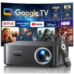 Projetor Smart WiMiUS Preto Google TV WiFi 6 Bluetooth 1080P K13