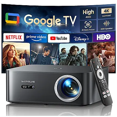 Projetor Smart WiMiUS Preto Google