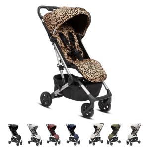 Carrinho de Bebê Dobrável Leve e Prático com Capa de Chuva, Mochila e Porta-Copos, Colugo, Estampa Onça