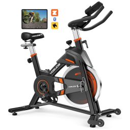 Bicicleta Ergométrica Magnética PRO com Assento Confortável e Pastilha de freio, Suporta até 158 Quilos, YOSUDA L 007A, Preto