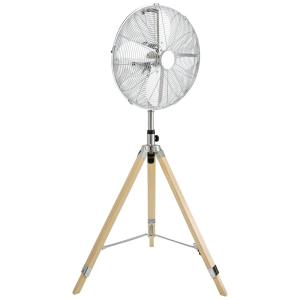Ventilador de Coluna 3 Velocidades Ajustáveis, 110V 80W, SIMPLE DELUXE Retro Tripod Fan, Prateado