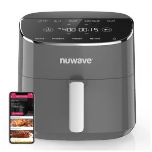 Fritadeira Elétrica sem Óleo Nuwave Brio Plus 8 Litros, Livre de Substâncias Tóxicas, 7 Funções de Cozimento Automático