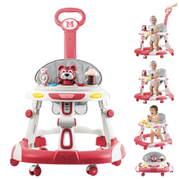 Baby Walker. 4-em 1 Caminhantes de bebê dobráveis ​​e centro de atividades para bebês com bandeja de brinquedos, bebês