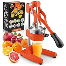 Espremedor Manual Profissional, Aço Inoxidável, ZULAY KITCHEN maker electric vegetable small crush key, Preto