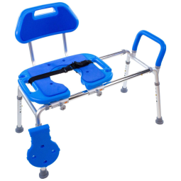 Cadeira de Banho Móvel para Idosos e Adultos, até 200 Quilos, PLATINUM HEALTH Standard Blue, Azul