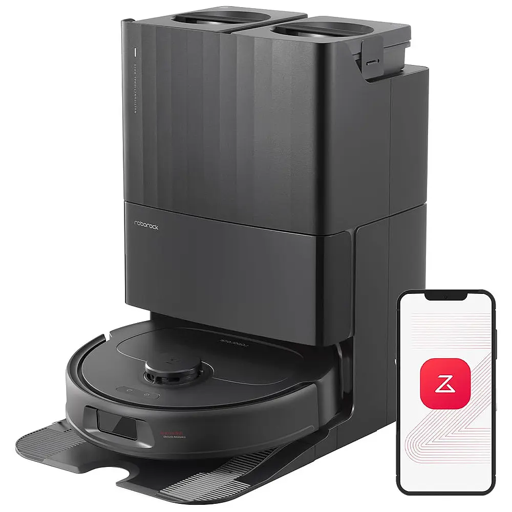 Robô Aspirador e Esfregão Roborock Qrevo S - 7000Pa, AutoSecagem, Lavagem Automática, AutoEsvaziamento e Reabastecimento, Levantamento -