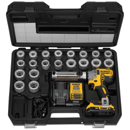Kit Cortador de Cabo Elétrico, Velocidade Variável, Luz LED, 20V, DEWALT DCE151TD1, Amarelo