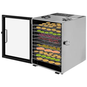 Desidratador de Alimentos Profissional com 12 Bandejas em Aço Inoxidável, 110V 800W, DNYSYSJ