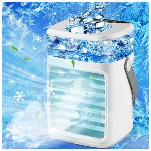 Climatizador Portátil 4 em 1 com 3 Velocidades e 7 Luzes Coloridas, JulyPanny, Branco