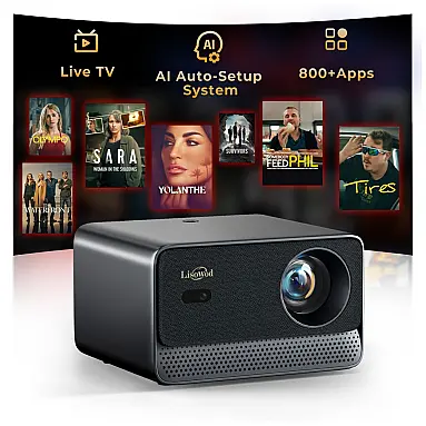 Mini Projetor Lisowod Preto CinemOS