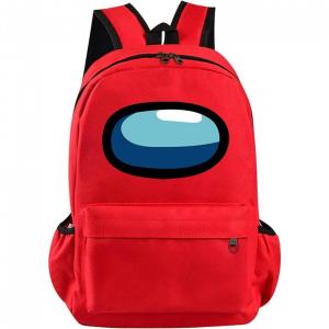 Mochila Escolar Infantil Jogo Among US para LapTop, Cor Vermelha