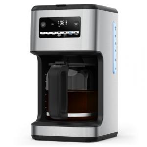 Máquina de Café Programável 14 Xícaras com Desligamento Automático, Sem Gotejamento e Filtro Lavável, 110V, Cowsar, Prata
