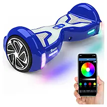 Hoverboard Off Road com Alto Falante Bluetooth, Luz LED, Bivolt, TOMOLOO, Azul
