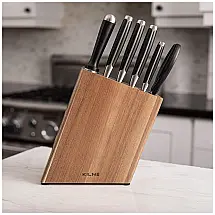 Conjunto de Facas em Aço Inoxidável com Bloco de Bancada, 6 Peças, KILNE KNIFEB 6PC, Preto