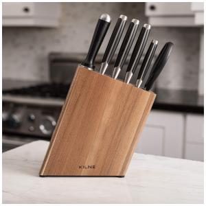 Conjunto de Facas em Aço Inoxidável com Bloco de Bancada, 6 Peças, KILNE KNIFEB 6PC, Preto