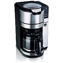 Cafeteira Elétrica Programável 12 Xícaras com Moedor de Grãos, 110v, HAMILTON BEACH 45505, Preto