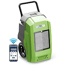 Desumidificador Industrial 85 Litros com Controle Wifi e Bomba, AlorAir, Verde