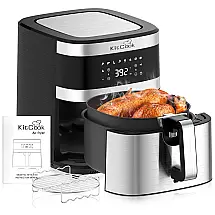 Fritadeira Elétrica Air Fryer 7L, com Painel de Controle Digital, 1800W, 110v, KITCOOK 7505, Preto