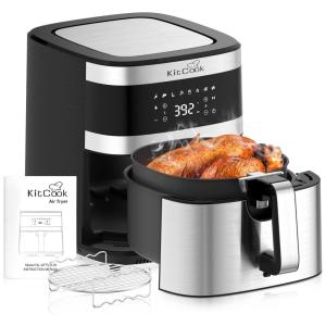 Fritadeira Elétrica Air Fryer 7L, com Painel de Controle Digital, 1800W, 110v, KITCOOK 7505, Preto