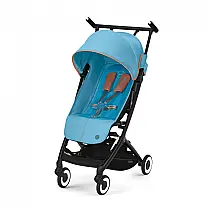 Carrinho de Bebê Ultracompacto com Suspensão Suave e Reclinação Ajustável com Uma Mão, Cybex Libelle 2, Azul Claro