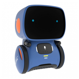 Robô Interativo com Sensor de Toque, Controle de Voz, Reconhecimento de Fala, Canta e Dança, 4 a 7 Anos, 98K, Azul
