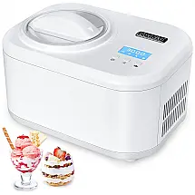 Sorveteira Automática Capacidade 1 Litro com 4 Modos Branca, 110v, KUMIO ICE 1032Y, Branco