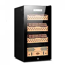 Humidor Cigarro JTYMZYY Preto com LED Refrigerado Capacidade 400 Cigarros Higrômetro Digital