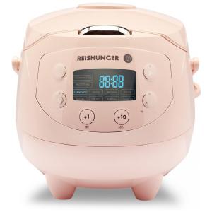 Mini Panela de Arroz Elétrica até 3 Xícaras com 8 Programas, 220V 350 W, Reishunger, Rosa