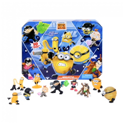 Calendário Minions de Contagem Regressiva com 10 Bonecos Colecionáveis ​​Surpresa de 5 cm para Crianças Acima de 4 Anos, Despicable Me 59303