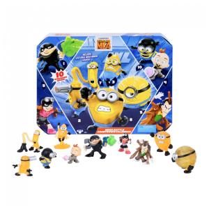Calendário Minions de Contagem Regressiva com 10 Bonecos Colecionáveis ​​Surpresa de 5 cm para Crianças Acima de 4 Anos, Despicable Me 59303